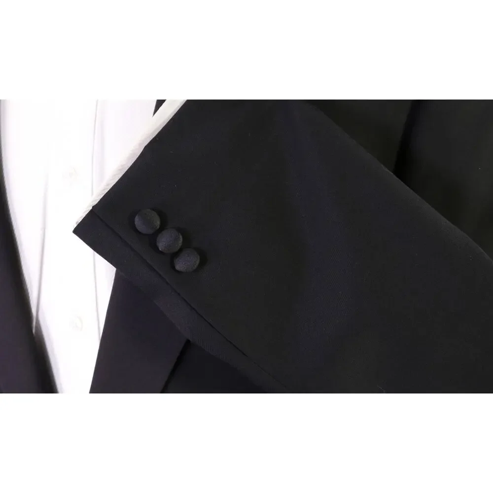 Jos A Bank Signature Black 1-Btn Notch Lapel Tuxedo Blazer Jacket 43L 42L